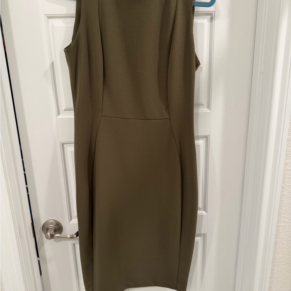 Calvin Klein Olive Midi Dress